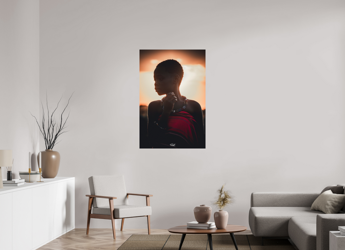 80 x 120 cm, Photo Print On Fuji Crystal DP II The Sun is setting.