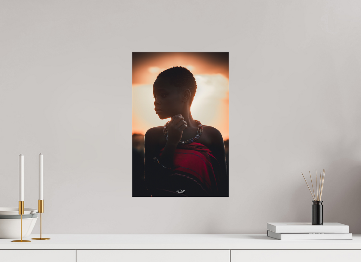 30 x 45 cm, Photo Print Under Acrylic Glass The Sun is setting.