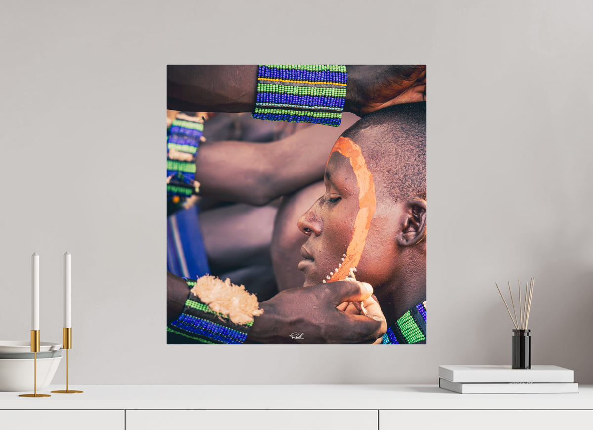 50 x 53,8 cm, Photo Print On Fuji Crystal DP II Colors of Mursi
