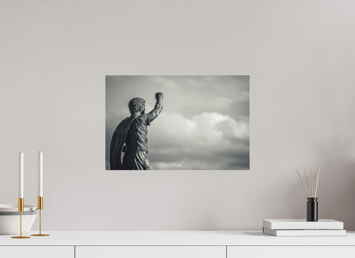 45,7 x 30 cm, Photo Print Under Acrylic Glass Defiance Cast in Stone