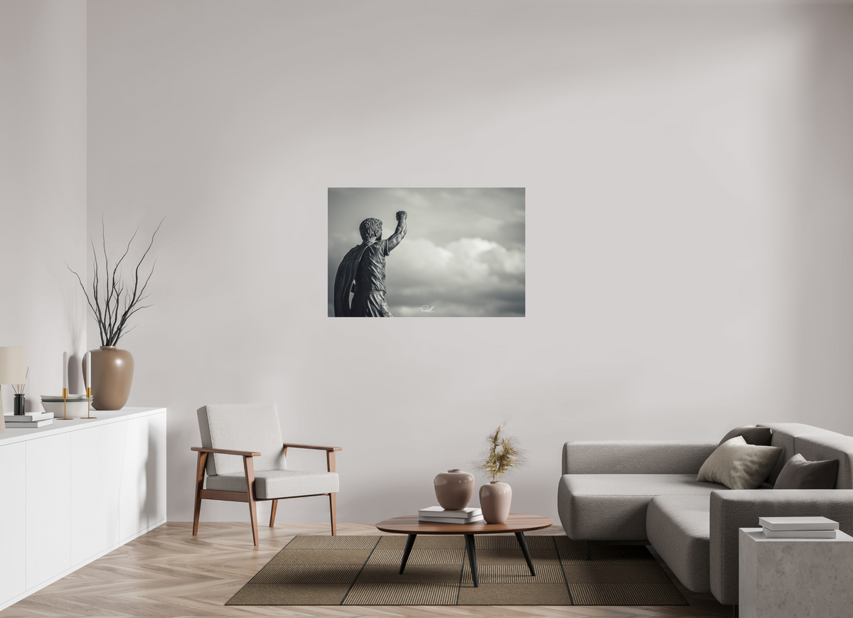 121,8 x 80 cm, Photo Print Under Acrylic Glass Defiance Cast in Stone